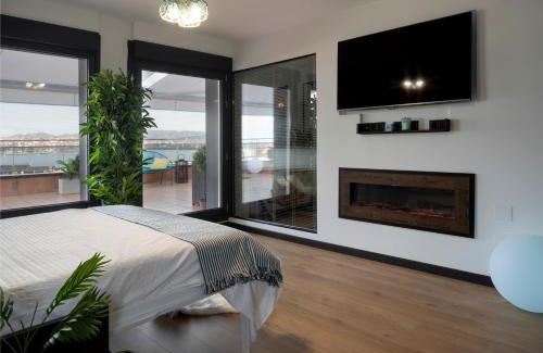 Santurtzi Apartamento | Atico Lujo Costa Vasca Bilbaoterraza mar jacuzi