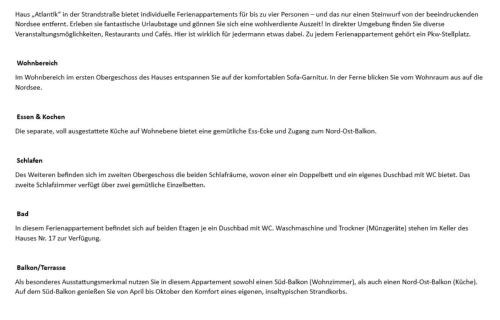 Wenningstedt-Braderup Apartamento | Atlantik - Strandstr 15, App 12