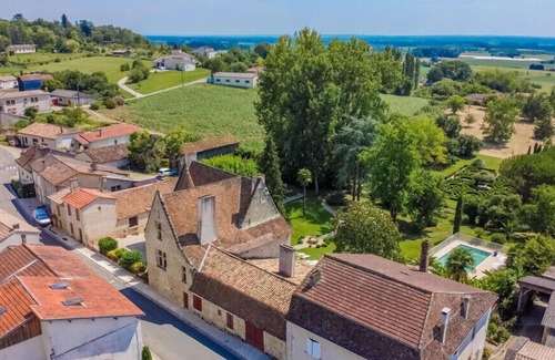Birac-sur-Trec Casa | Auténtica casa señorial con piscina de agua salada y jardín francés