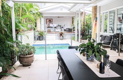 Avalon Beach Casa | Avalon Beach Coastal Sanctuary with Pool & Indoor Fireplace