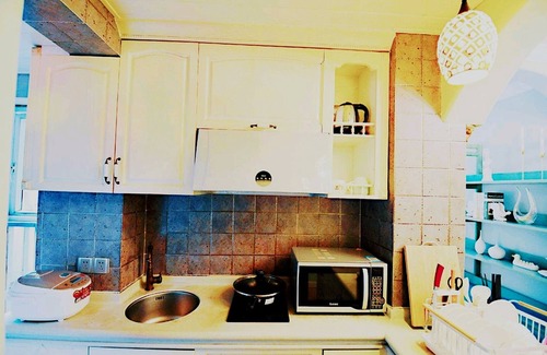 Futian Apartamento | Avatar Green Queen Round Bed High Rise View Futian