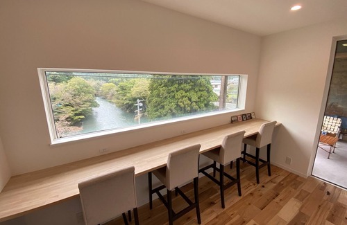 Nagahama Casa | Ayu House Nagahama Shiga There is a BBQ space with a panoramic view of the Takatoki River / Nagahama City Shiga
