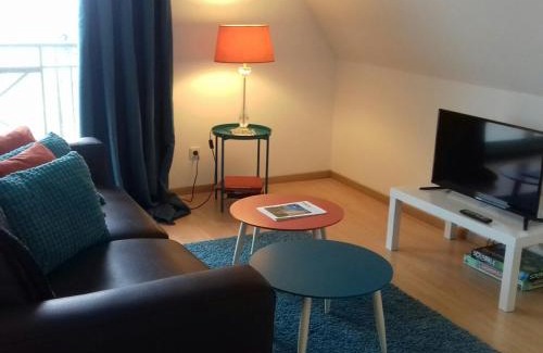 Wimereux Apartamento | Balcon avec vue panoramique de la mer, le village et la campagne - parking privé