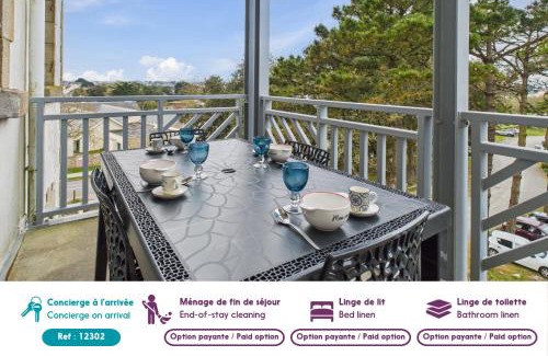 Le Croisic Apartamento | Balcon vue mer accès direct plage et piscine