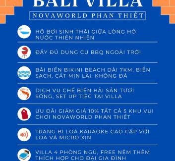 Phan Thiet Apartamento | Bali Villa- BBQ Hồ bơi Karaoke - Novaworld Phan Thiết