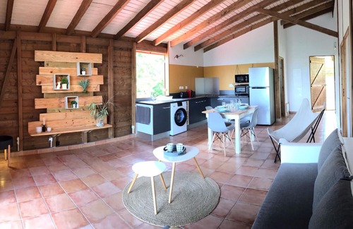 Petit-Bourg Casa | Bamboo Canyon Villa - F2 grande con aire acondicionado