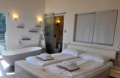 Brione sopra Minusio Casa | Barrier-free house with Jacuzzi, glass pool, PW charging station - dogs allowed!
