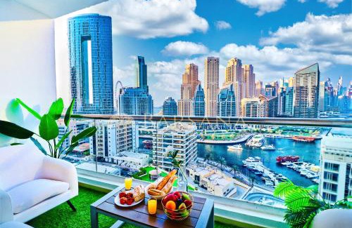 Dubai Marina Apartamento | Barsana - Seaside Luxury 2BDR - Panoramic Marina & Sea Views