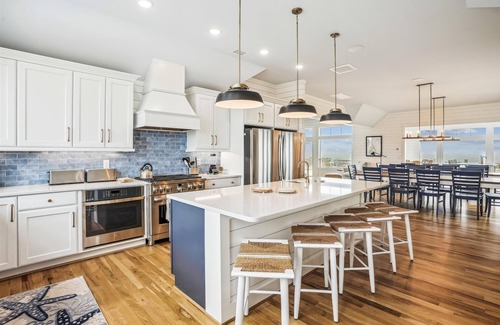 Pine Island Casa | Basnight -- Beautiful New Construction Oceanfront Home with Elevator, Theater, Gameroom and Ocean Views!