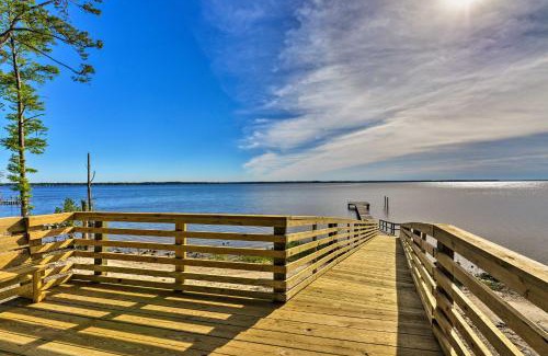 Chocowinity Casa | Bayfront Blounts Creek Home Private Beach and Dock!