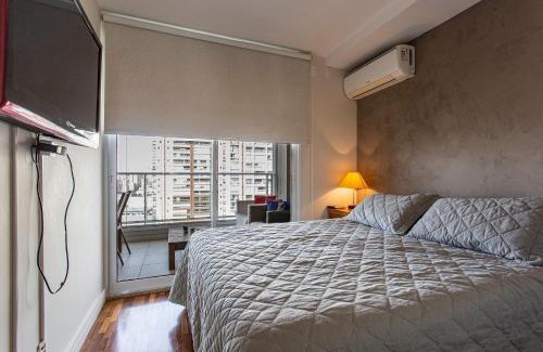 Consolacao Apartamento | BC75 - Novo Bhaus Bela Cintra - Shopping Frei Caneca - Metrô Higienópolis Mackenzie - 50m2 - Linda Vista 17o andar - Vaga de Garagem - Acomoda 2 adultos e 1 criança