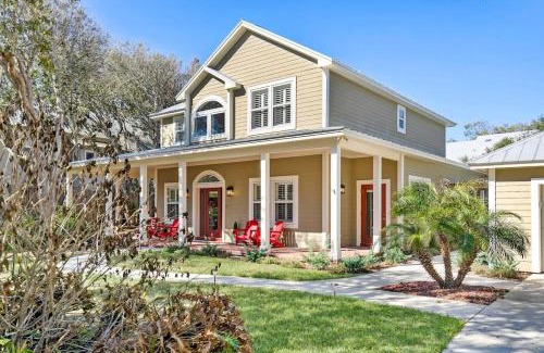 Vilano Beach Casa | Beach Home w Pool Golf Cart Game Room Dogs Ok