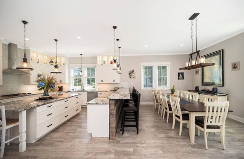 Mount Holly Casa | Beach & River Retreat. Spectacular house with private sand beach and hot tub!