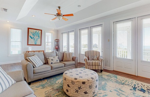 Treasure Beach Village Casa | Beach view dog-friendly home with a pool, tennis, fireplace, washer/dryer, grill