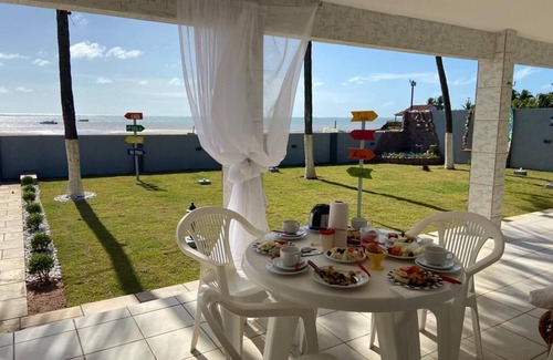 Sao Jose da Coroa Grande Casa | Beachfront House with Gourmet Area and Privileged Sea View
