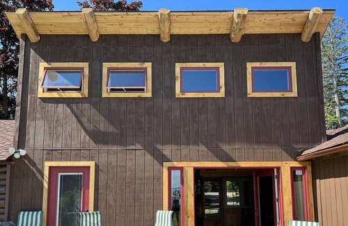 Cheboygan Casa | Beachfront Cottage on Lake Huron, views of Mackinaw Bridge, Sandy Beach!