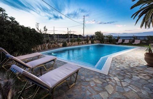 Sfinari Villa | Playa frente a la playa en Creta - Pericles Beach Villa-Family Friednly-piscina privada