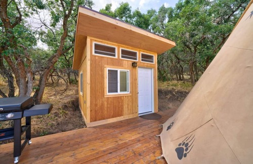 Mount Pleasant Alquiler De RV | Bear Paw Den · Glamping Teepee w/King Bed sleeps 4 w/private pond