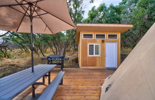 Mount Pleasant Alquiler De RV | Bear Paw Den · Glamping Teepee w/King Bed sleeps 4 w/private pond