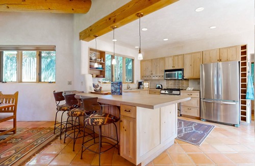 Taos Casa | Beautiful adobe home steps the plaza with private patio and garden