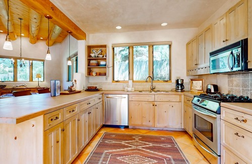 Taos Casa | Beautiful adobe home steps the plaza with private patio and garden