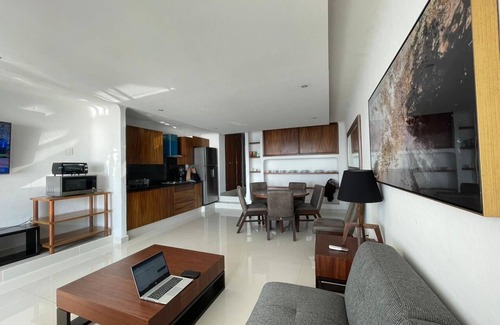 Manzanillo Apartamento | PRECIOSO DEPARTAMENTO A PIE DE PLAYA CON ALBERCA TOTALMENTE NUEVO