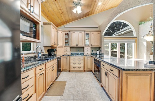 Rimrock Casa | Beautiful creekside home w/private washer/dryer, WiFi, fireplace, patio, & AC