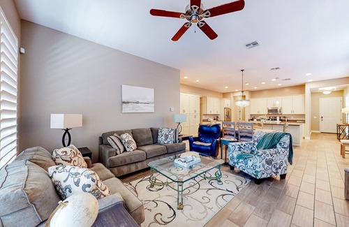 Fireside at Norterra Casa | Beautiful desert home near trailheads with yard, grill, and mtn views - dogs ok