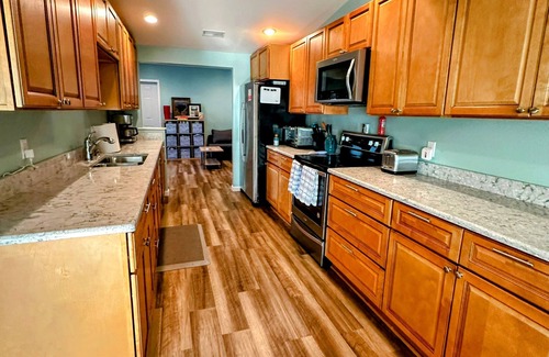 Sand Creek Casa | Beautiful Evans Lakefront Getaway: Private Beach, Sleeps 10!