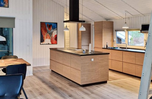 Strandby Casa | Hermosa casa en Jerup con sauna