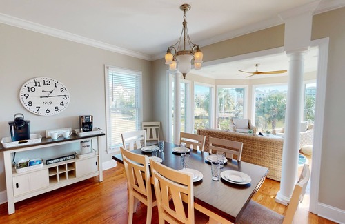Ocean Point Casa | Beautiful home with open porches overlooking lagoon in Wild Dunes