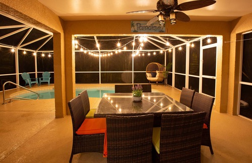 Jacarandas Casa | Beautiful Home with Heated Salt Pool,☆ 4BR 2br! North Cape-coral! ❤️