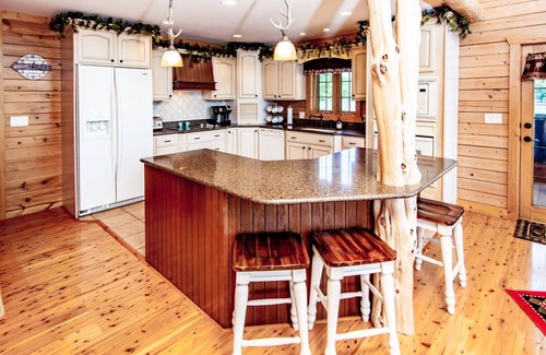 Sunrise Beach Casa | Beautiful Lakefront Lodge w/ Private Dock and Amazing 180 View from Two Decks