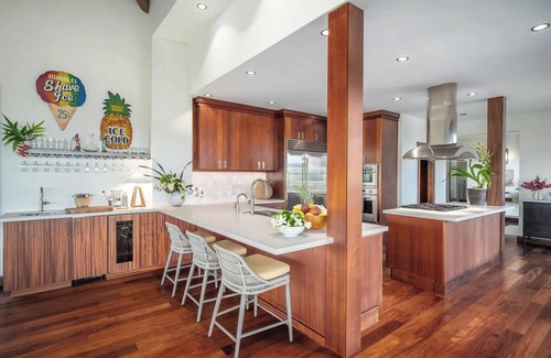 Kalihiwai Casa | Beautiful, large 5 bedroom house with pool and jacuzzi overlooking Kalihiwai Bay