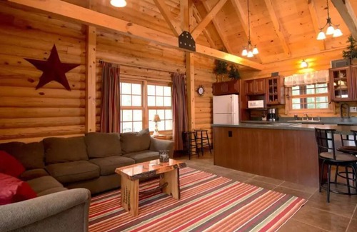 Ludington Cabina | Beautiful log cabin just minutes from the beach!
