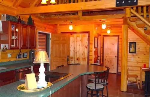 Ludington Cabina | Beautiful log cabin just minutes from the beach!