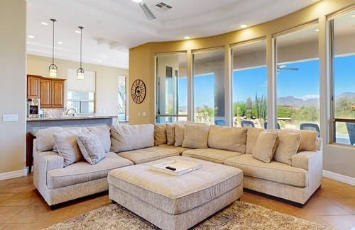 Black Mountain Shadows Casa | Beautiful mountain-view home with fireplace, private pool, grill, patio & W/D