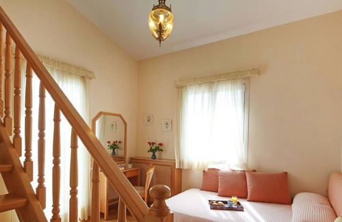 Xiro Chorio Villa | Casa de vacaciones privada con piscina privada, A/C, WIFI, TV, terraza, vista panorámica