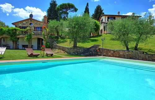 Lucignano Villa | Casa de vacaciones privada con piscina privada, A/C, WIFI, TV, patio, vista panorámica