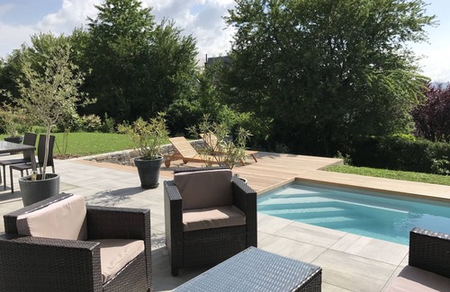 Annecy-le-Vieux Casa | Hermosa villa reciente con piscina, cerca de las playas y del centro de Annecy