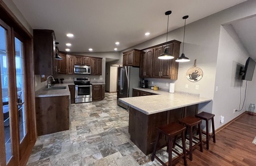 La Crosse Casa | Beautiful Riverfront Home near Celebrations. Excellent eagle viewing!