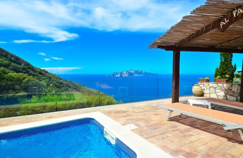 Termini Villa | Hermosa VILLA BACCO con impresionantes vistas al mar, piscina, jardín y terraza