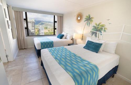 Waikiki Apartamento | Beautiful Waikiki Banyan Mountain View Condo with Full Kitchen, Ample Sleeping and Free Parking (21207)