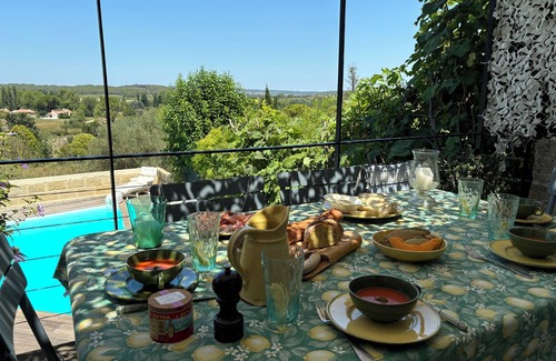 Aigues-Vives Casa | Hermosa Maison de Vigneron con piscina e impresionantes vistas en el centro del pueblo.