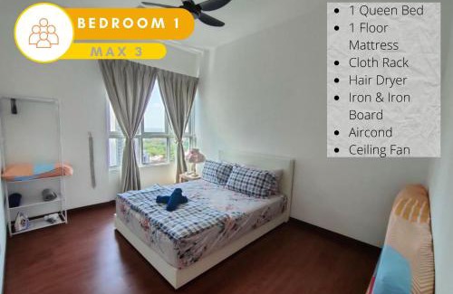 Shah Alam Apartamento | Beauty 2R2B Relaxing Skyline Views #GA3