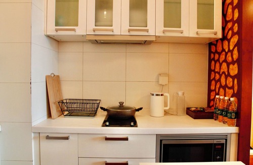 Beijing Central Business District Apartamento | Beijing CBD area luxurious four-person room with two queen-size beds
