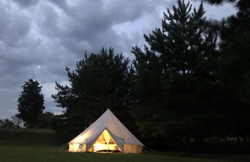 Ringgold Otro | Bell Tent Farm Stay for Animal Lovers w/heat