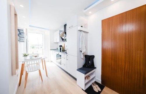 Pforzheim Apartamento | BellaBene modernes Studioapartment in zentraler Lage mit Balkon, Arbeitsplatz, Parkplatz