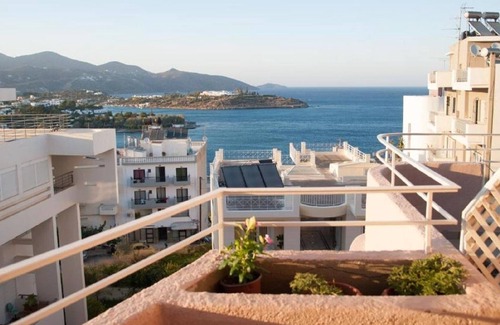Agios Nikolaos Apartamento | Bellevue Suites Studio 2 with Sea View