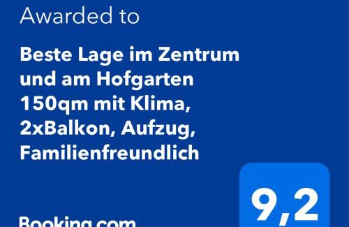 Bayreuth Apartamento | Beste Lage im Zentrum und am Hofgarten 150qm mit Klima, 2xBalkon, Aufzug, Familienfreundlich